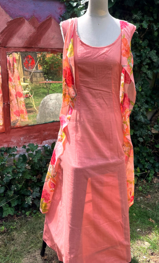 Robe pas finie. Jardin anglais saumon - 2
