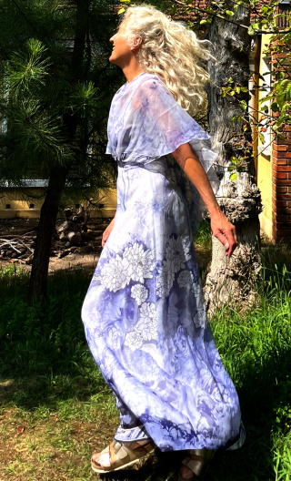 a Robe bretelles mousseline lavande. Collection privée - 3