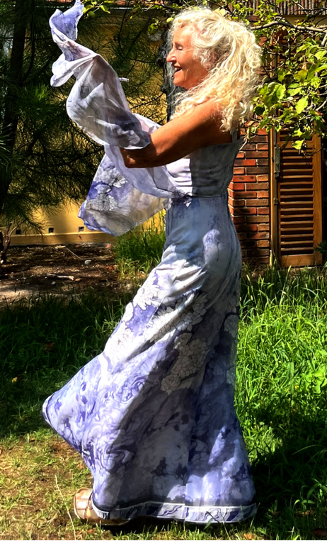 a Robe bretelles mousseline lavande. Collection privée - 5