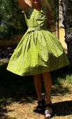 A Robe Rayure verte printemps. Collection privée - 1