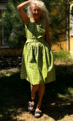 A Robe Rayure verte printemps. Collection privée - 2