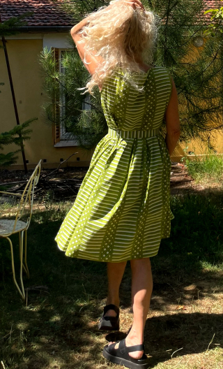 A Robe Rayure verte printemps. Collection privée - 5