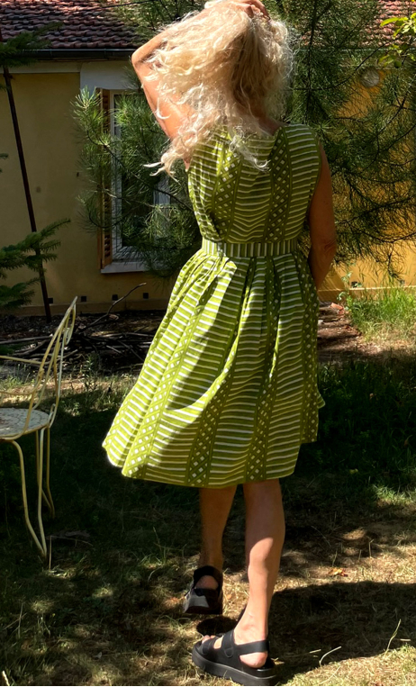 A Robe Rayure verte printemps. Collection privée - 5