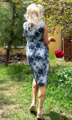 b Robe camaîeu fleurs gris. Collection privée - 4