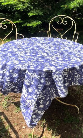 Chute de production. Fleurs impressionniste bleu - 1