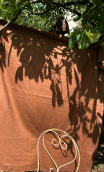 Coupon 138 x 140 cm. Lin marron - 1