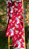 Tirelle. Fleurs impressionnistes rouge jaune - 1