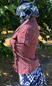 a Veste Pois prune et blanc - 2