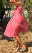 aa Robe mousseline Pois rose - 6