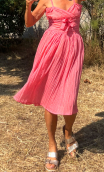 aa Robe mousseline Pois rose - 8