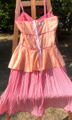 aa Robe mousseline Pois rose - 9
