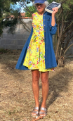 a a Robe fleurie jaune. Collection privée - 4