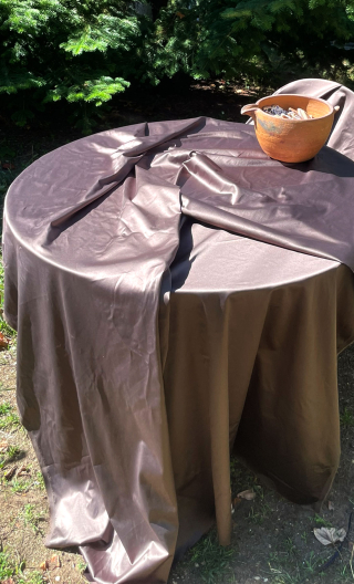 Coupon 1,50 m. Satin taupe - 1