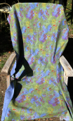 A Coupon indigo fleuri vert jaune - 1