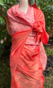 b Coupon 1,2 m. Voile changeant corail - 2