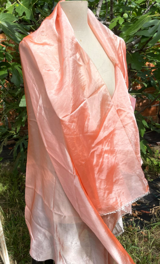 b Coupon. Voile rose saumon - 2
