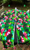 a Duo sur table. Jersey coton Crazy bloom vert - 1