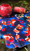 Duo Velours Crazy bloom bleu - 2