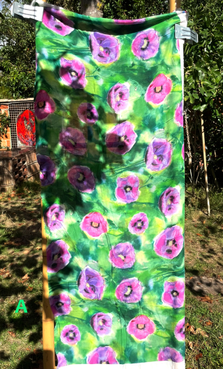 a a Coup de cadre. Viscose Pavots - 1