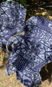 Duo intégral. Chute de production. Batik bleu - 1
