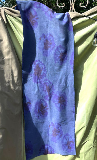 Tirelle indigo fleurs - 1