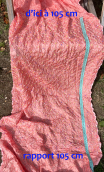 a a Coupon vendus en 4 lots. Soie tie and dye corail - 4