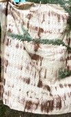 Coupon 180 cm. Dentelle coton brodé tie and dye - 2