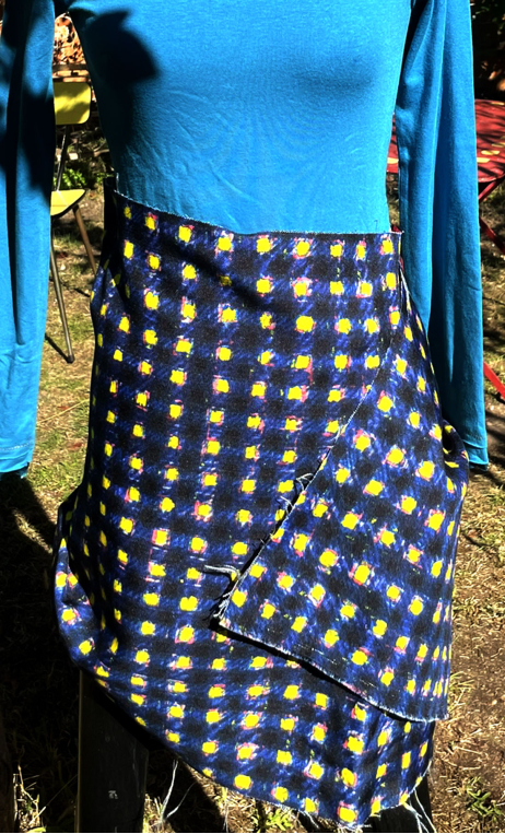 Coupon Nuit ukrainienne bleue toile polyester - 1