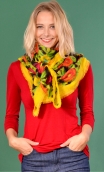 Foulard Frangé. Spanish Caravan jaune