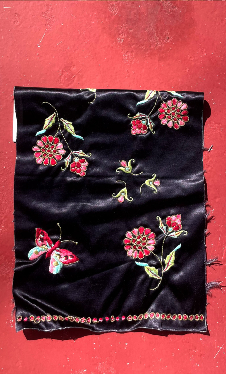Maquette Broderie Fleurs et papillon - 2