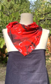 Coup de cadre jersey laine Red Bloom - 2