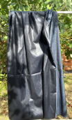 Coupon 1,20m. Coton laqué vichy bleu et noir - 3