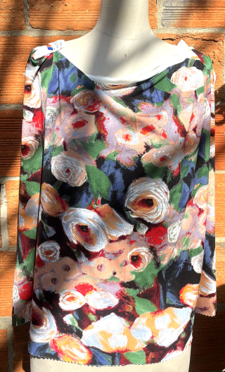 Coup de cadre Monet sur jersey polyester - 1