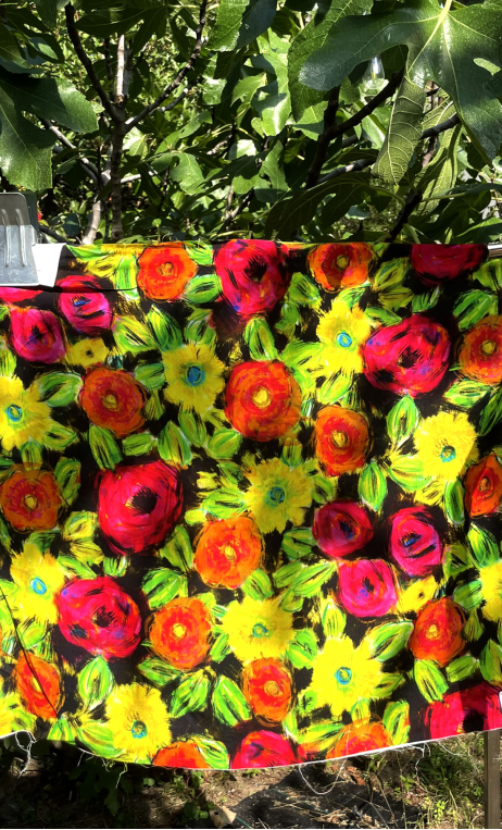 Coup de cadre Spanish caravan jaune viscose - 1
