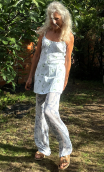 Robe viscose Pâquerettes ciel - 3