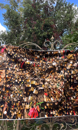 Coup de cadre coton Love locks mordoré - 2