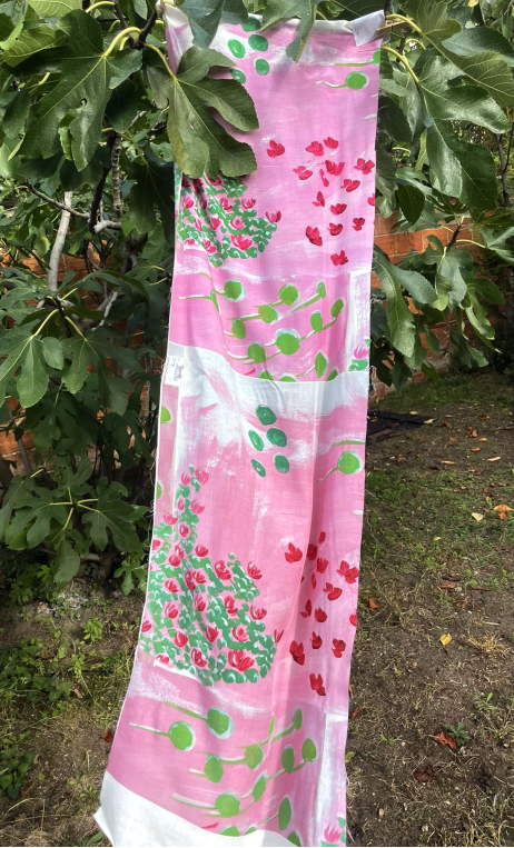 Coup de cadre Ma vie en rose. Voile viscose - 1