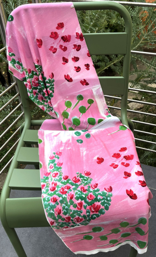 Coup de cadre Ma vie en rose. Jersey polyester - 1