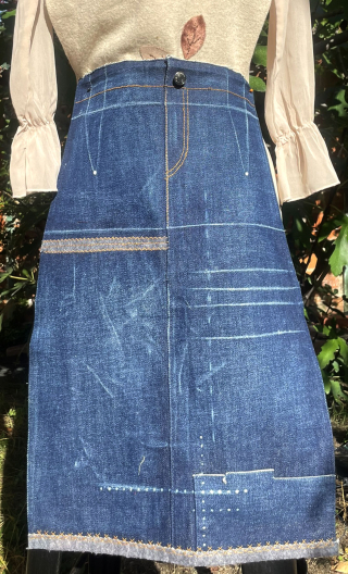 Jupe denim Laser. Maquette - 1