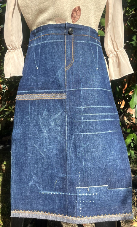 Jupe denim Laser. Maquette - 1