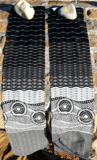 Galets n° 8. Double tirelle Black and white - 1