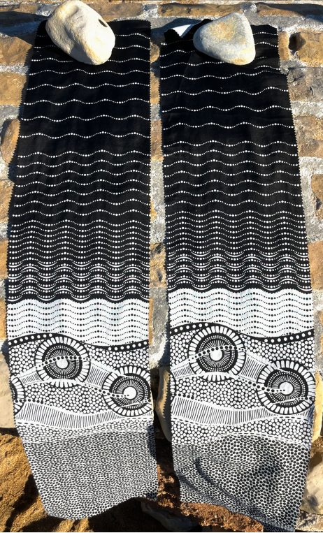 Galets n° 8. Double tirelle Black and white - 1