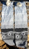 Galets n° 8. Double tirelle Black and white - 2