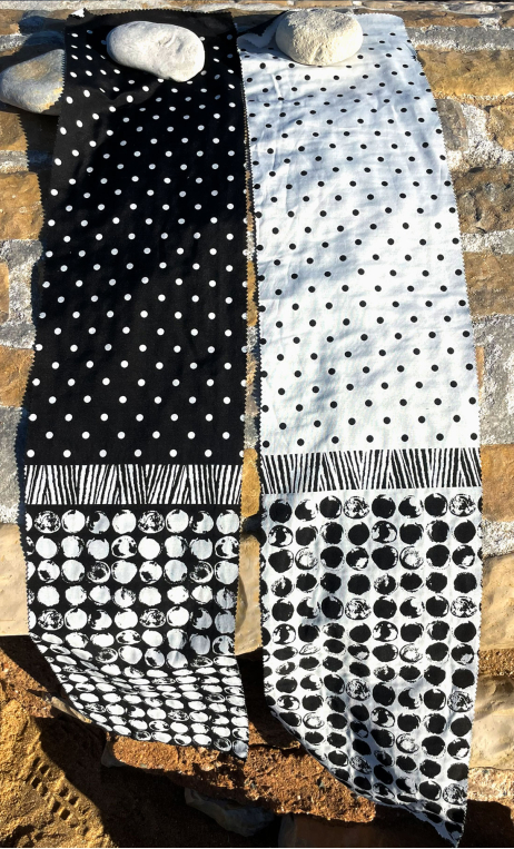Galets n° 9. Double tirelle noir et blanc - 1