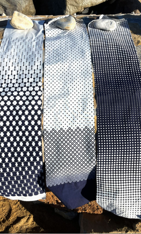 Galets n° 10. Trio Marine et blanc - 2