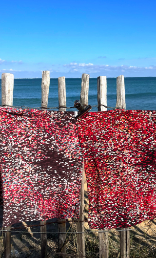 Duo Pollen d'automne. Jersey polyester - 1
