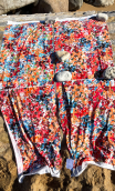 Duo Rosebud rouge. Jersey polyester - 1
