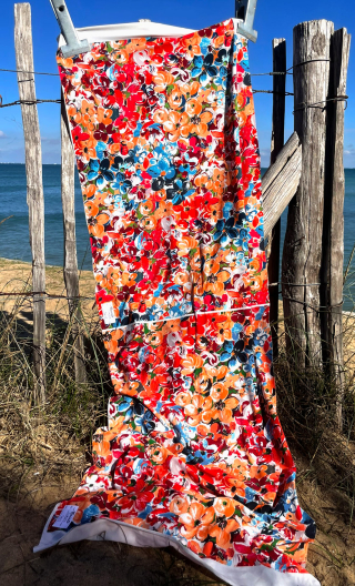 Duo Rosebud rouge n° 2. Jersey polyester - 3