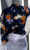 Chute de production Fleurs impressionnistes bleues - 3