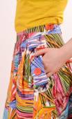 Jupe Eden Rock. Colorama. Plissée, imprimée multico, poches